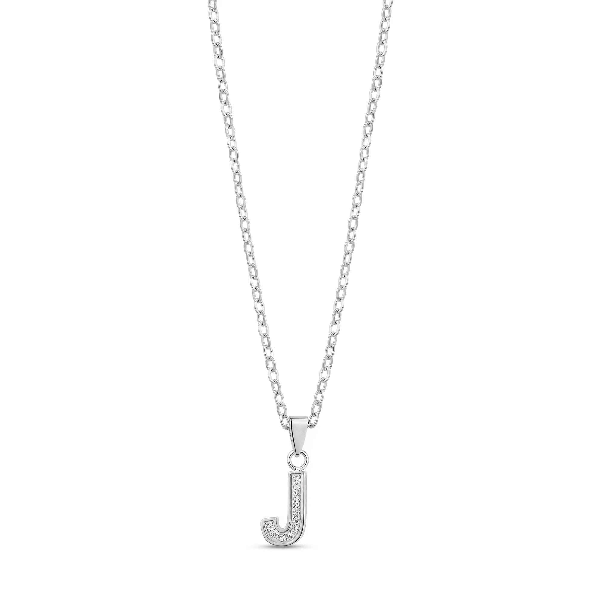 Stone-Set Initial Pendant