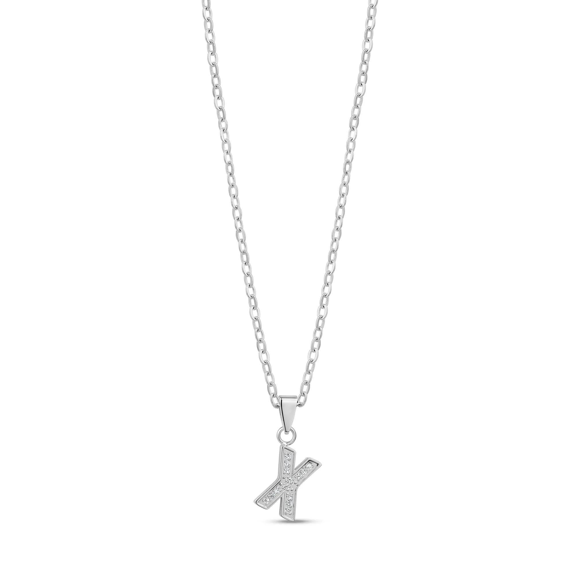 Stone-Set Initial Pendant