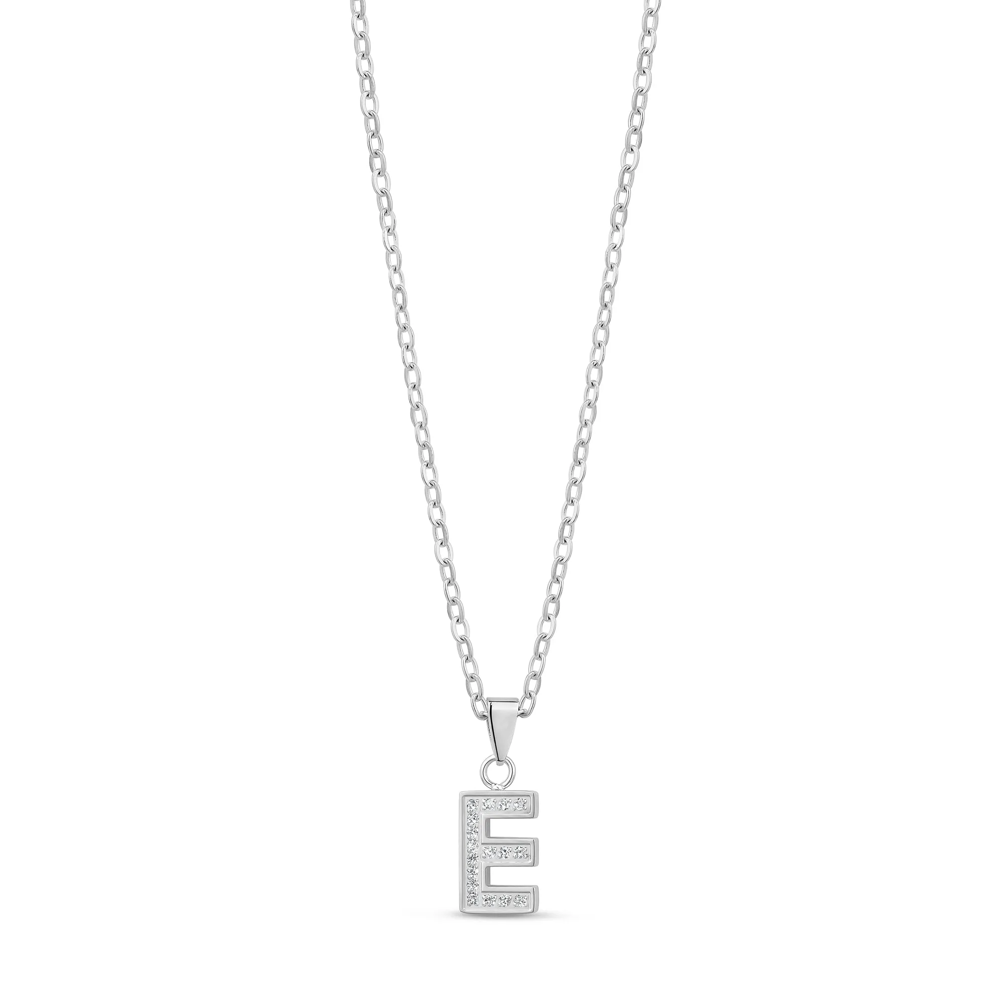 Stone-Set Initial Pendant