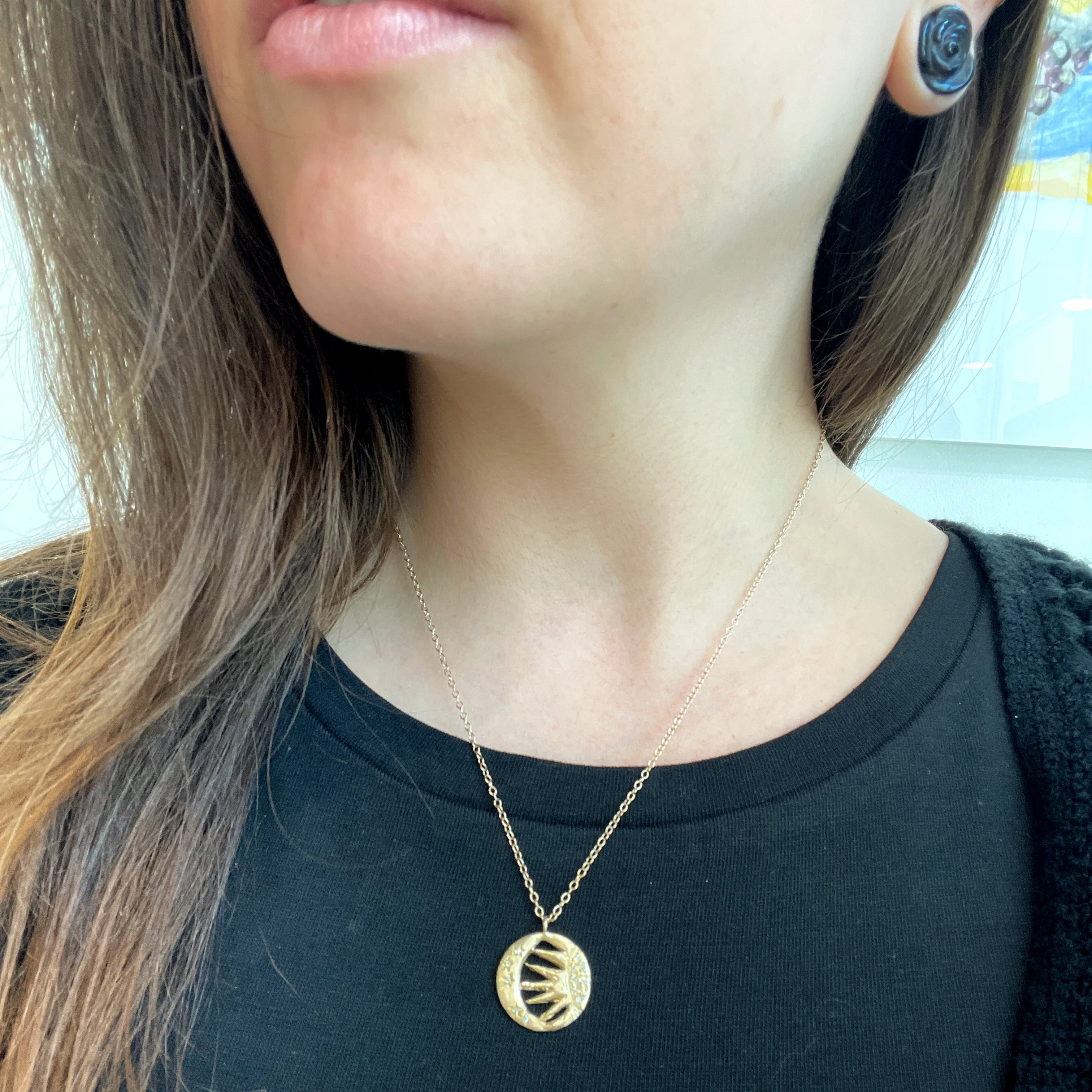 Sunbeam and Moon Necklace