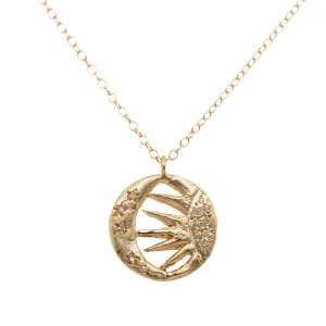 Sunbeam and Moon Necklace