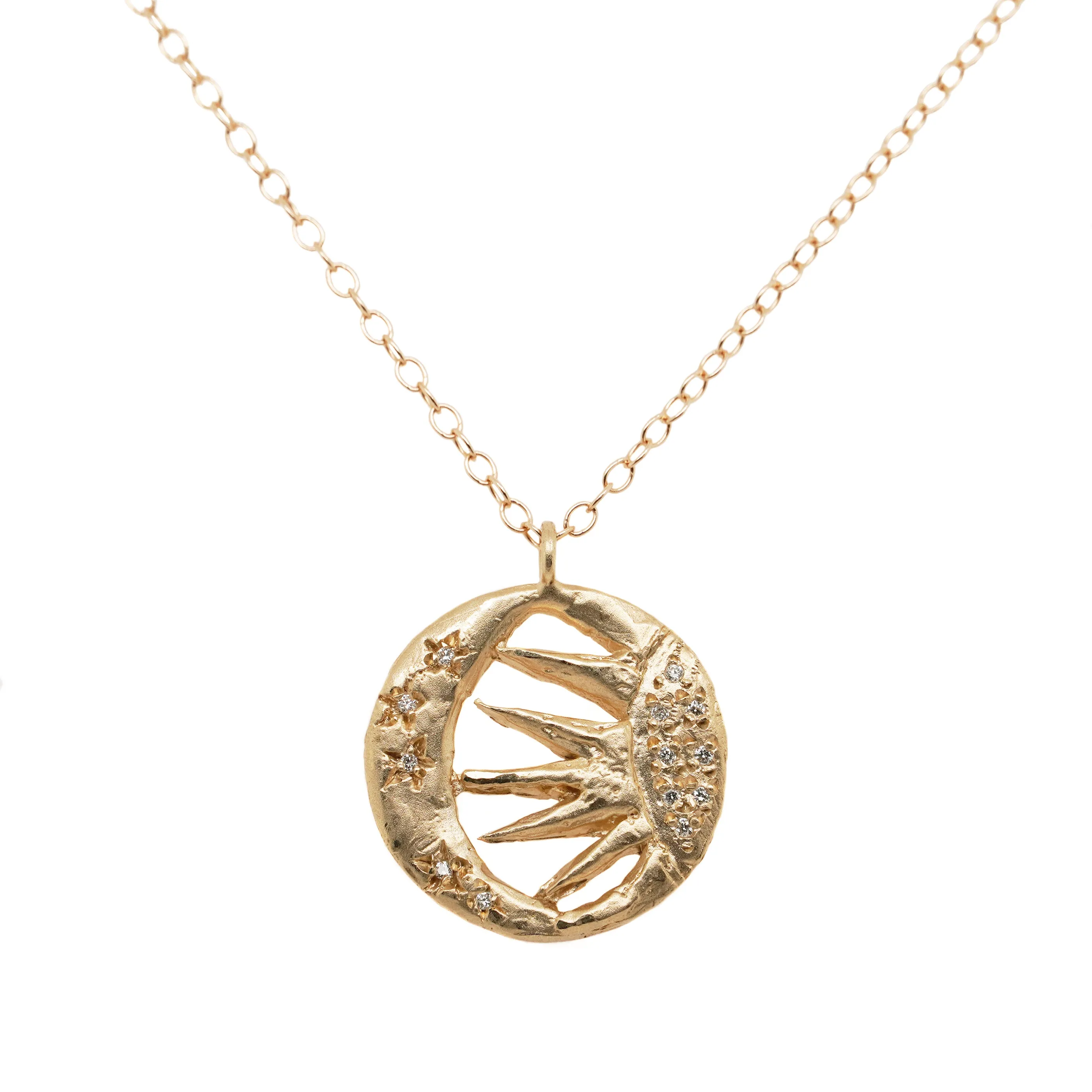 Sunbeam and Moon Necklace