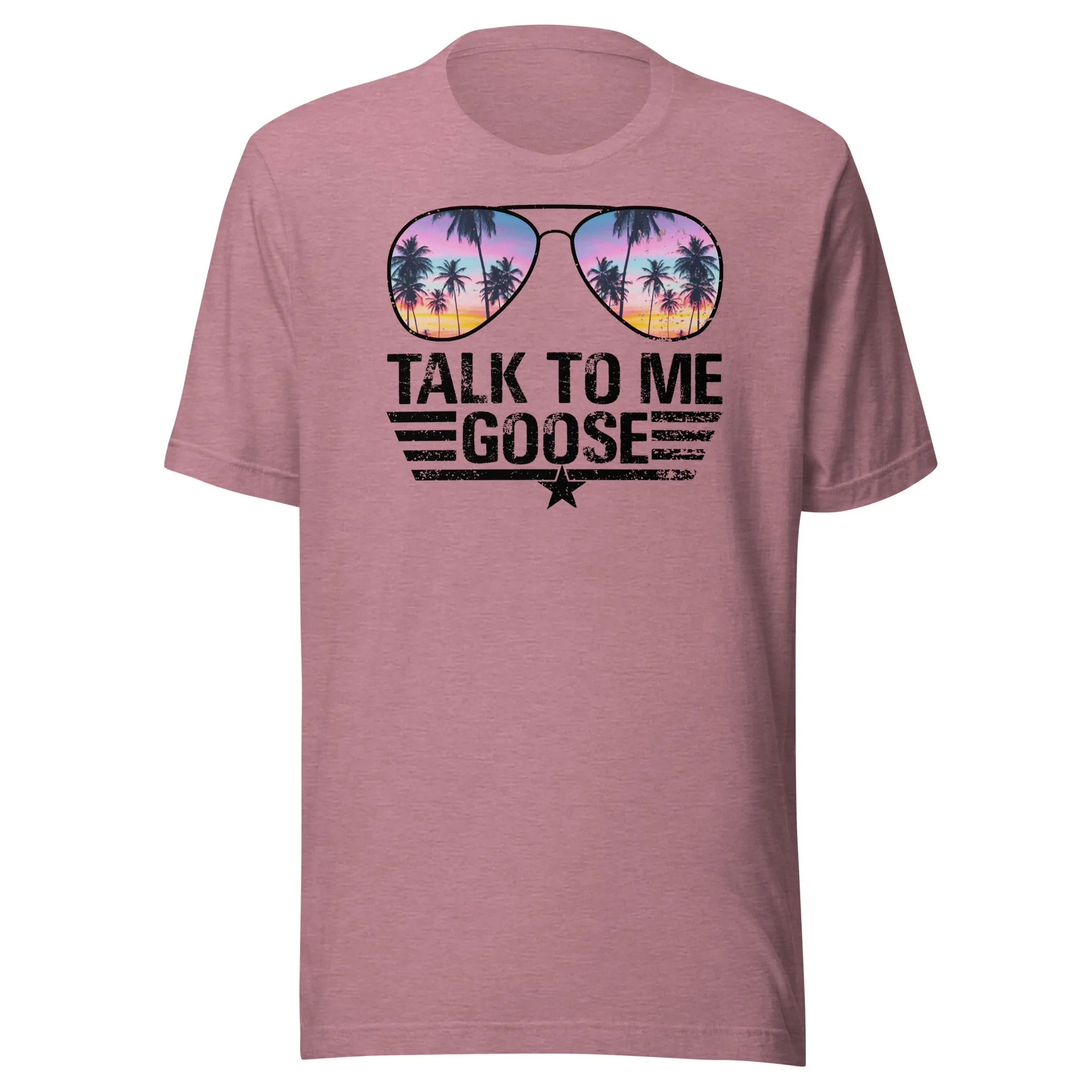 Talk To Me Goose Palm Tree Glasses Bella Canvas 3001 Tee