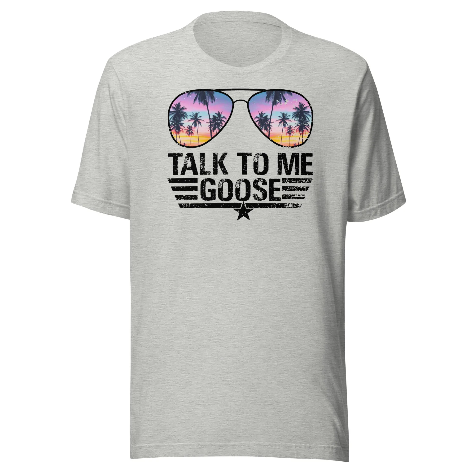 Talk To Me Goose Palm Tree Glasses Bella Canvas 3001 Tee