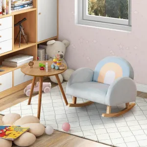 Toddler Rocking Chair Children's Upholstered Velvet Rocker Armchair