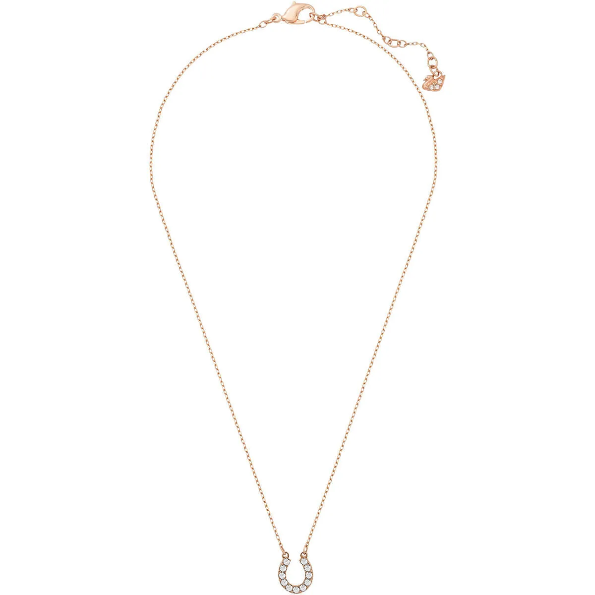 Towards Horseshoe White Rose Gold Plating Pendant Necklace