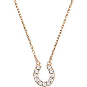 Towards Horseshoe White Rose Gold Plating Pendant Necklace