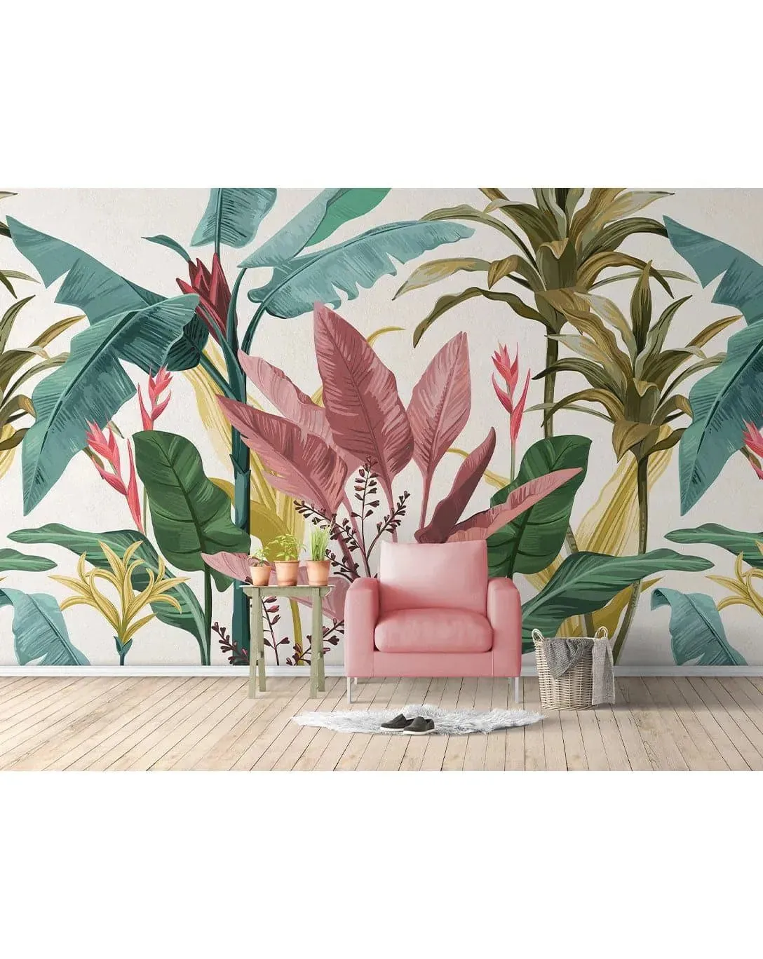 Tropical Banana Leaf Wall Mural