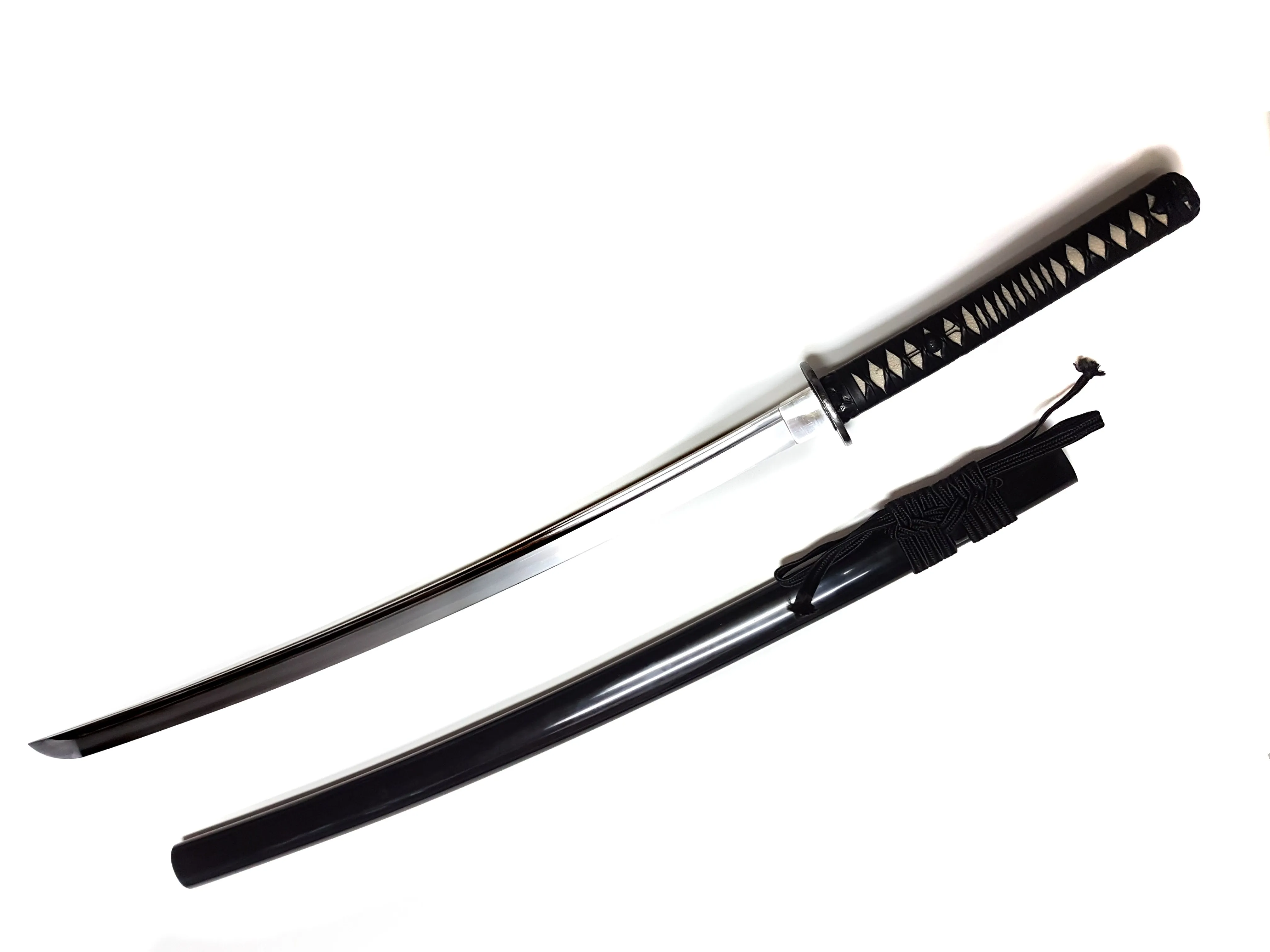 Turtle-themed katana with hand carved iron tsuba