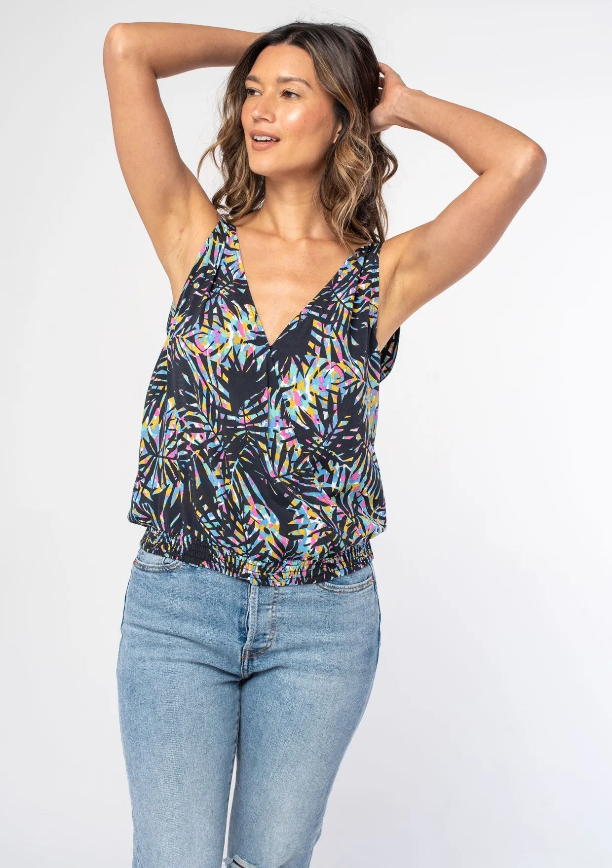 Vacay Tie Shoulder Tank Top