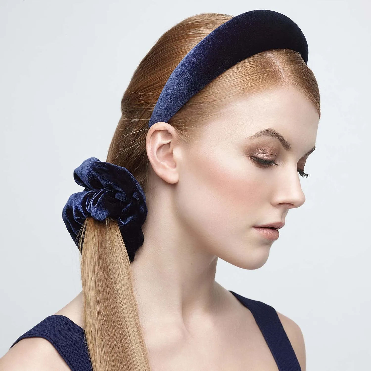 Velvet 3 cm Padded Mustard Headband