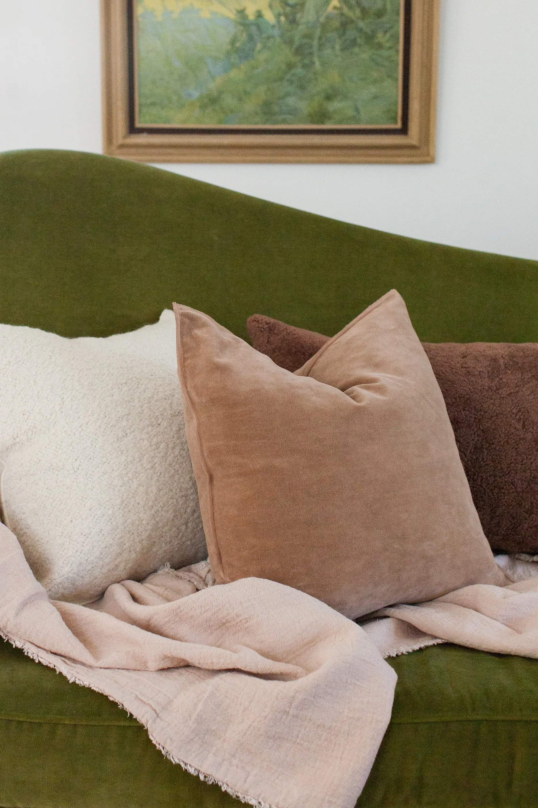 Velvet Lumbar in Blush