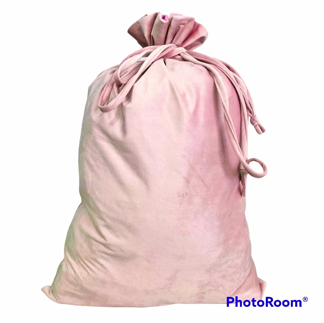Velvet Santa Sack - Blush SUB/HTV