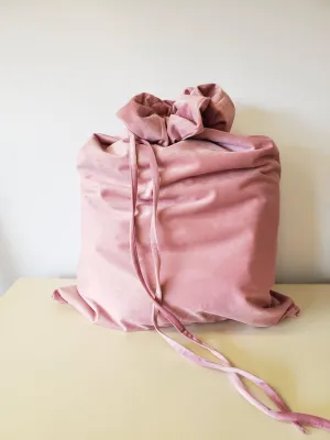 Velvet Santa Sack - Blush SUB/HTV