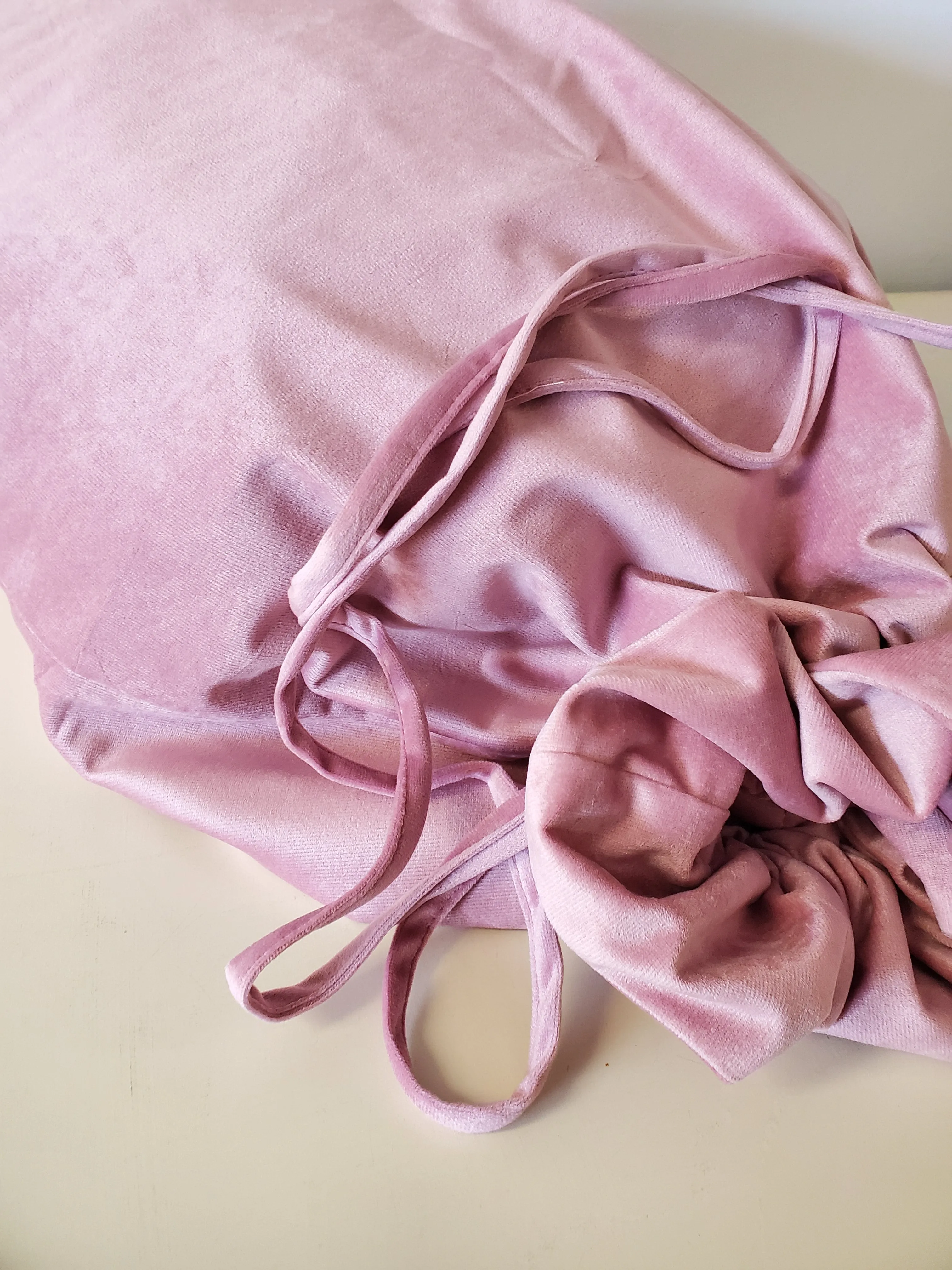 Velvet Santa Sack - Blush SUB/HTV