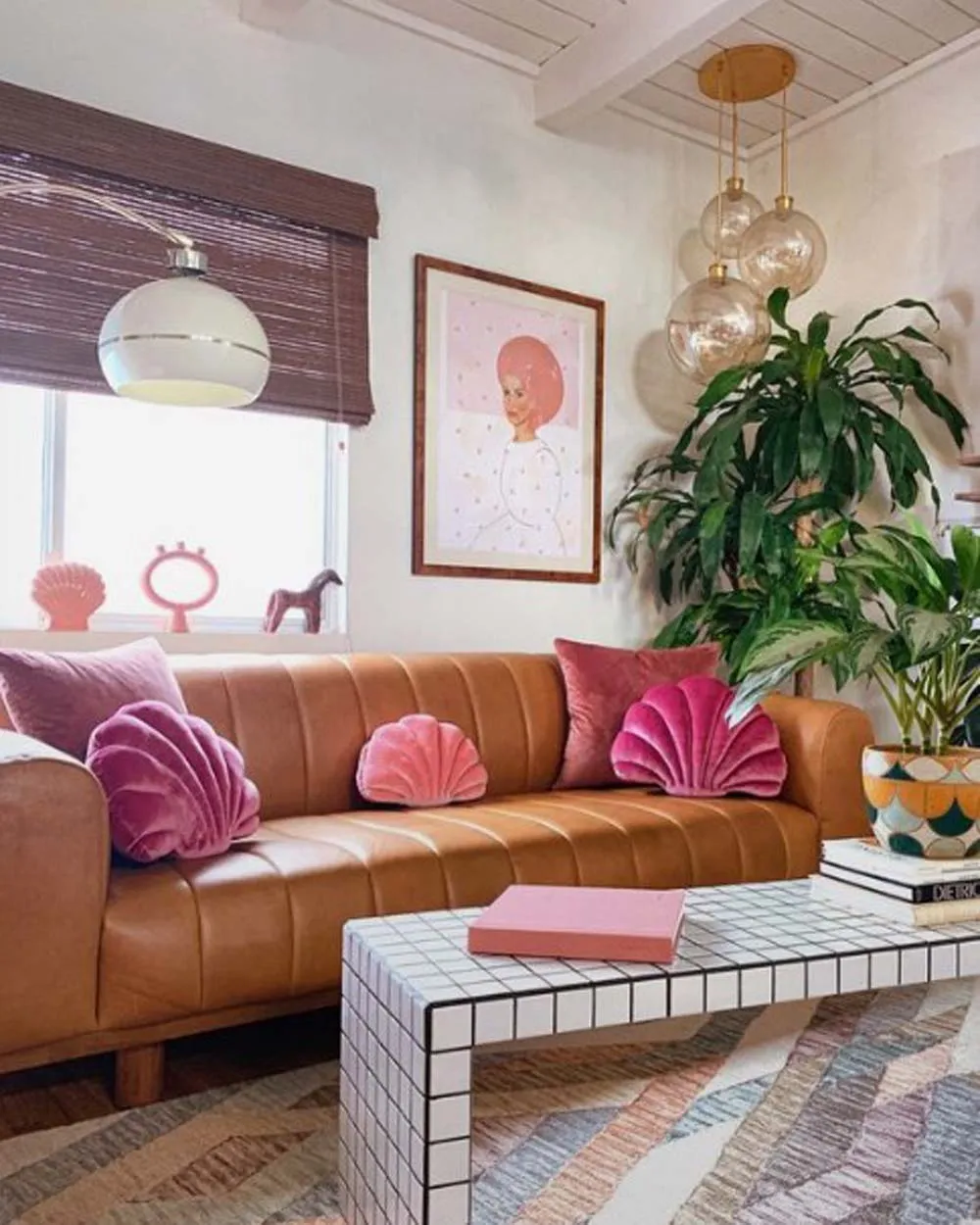 Velvet Shell Pillow in Mustard