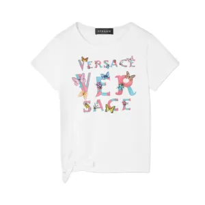 VERSACE LOGO KIDS T-SHIRT WHITE/MULTICOLOR