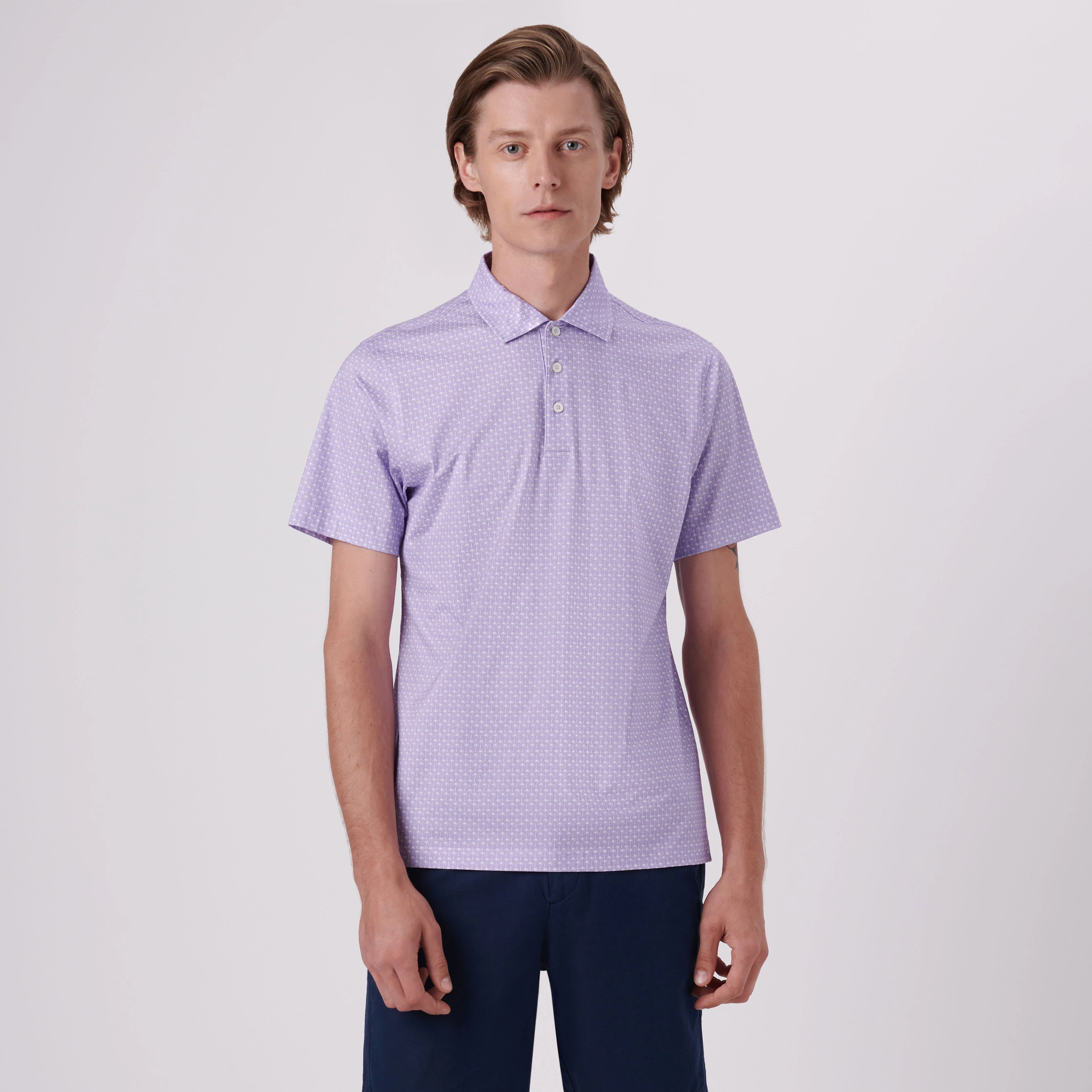 Victor Palm Trees Print OoohCotton Polo