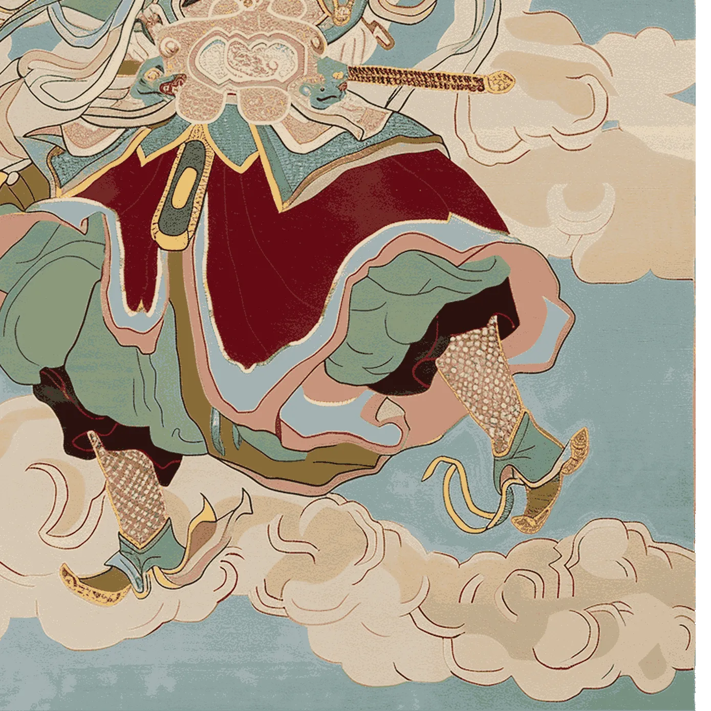 Warrior in the Sky Hand Tufted Rug