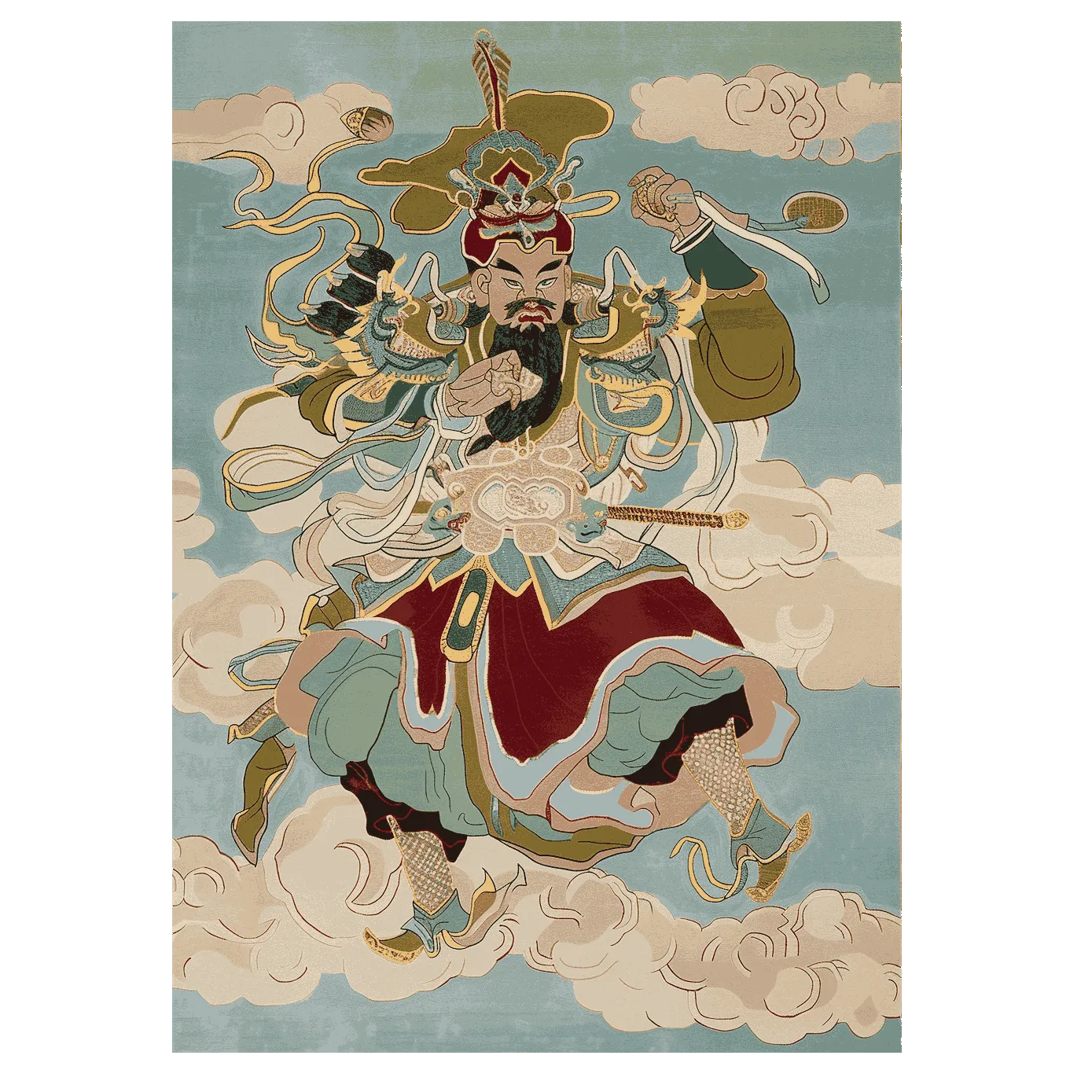 Warrior in the Sky Hand Tufted Rug