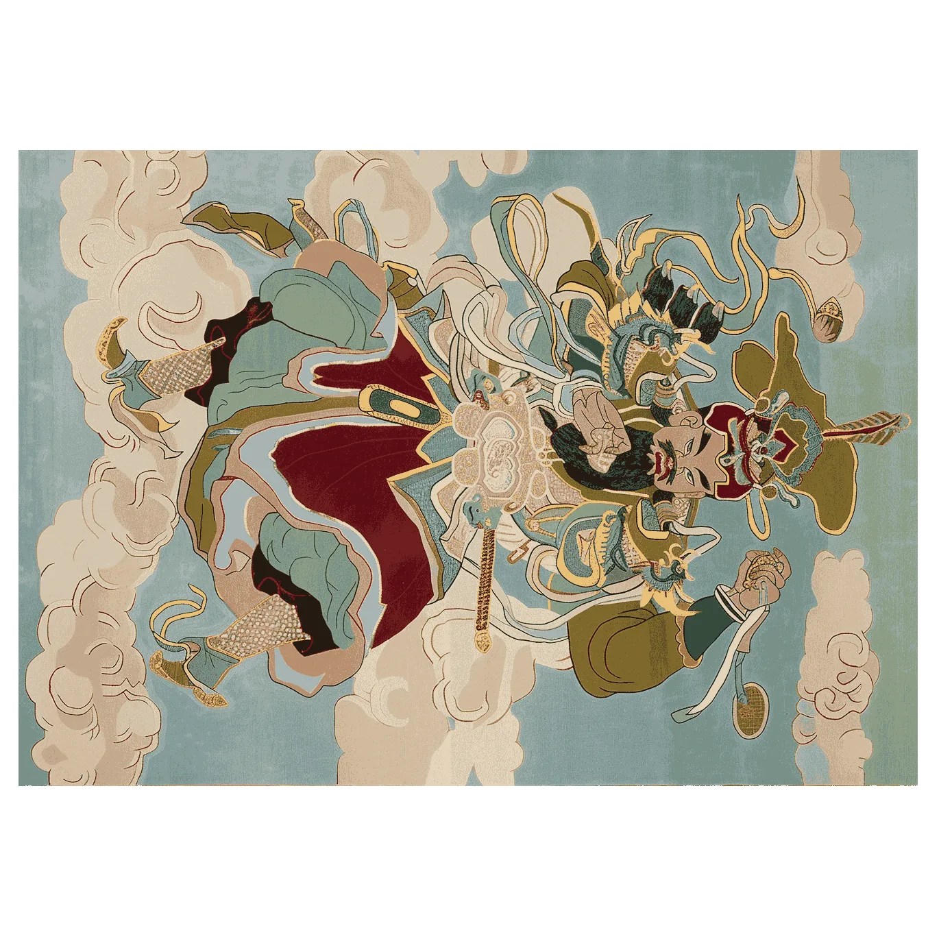 Warrior in the Sky Hand Tufted Rug