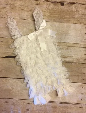 White Lace Romper