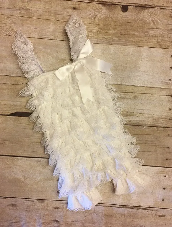 White Lace Romper