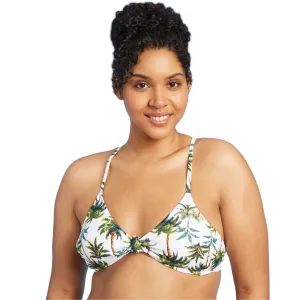 Xhilaration Women's Palm Knot Front Triangle Bikini Top