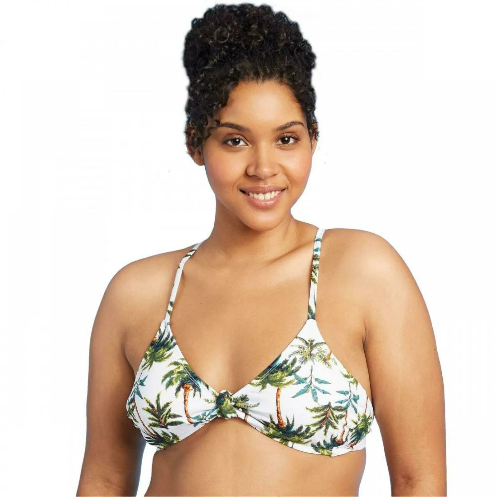 Xhilaration Women's Palm Knot Front Triangle Bikini Top