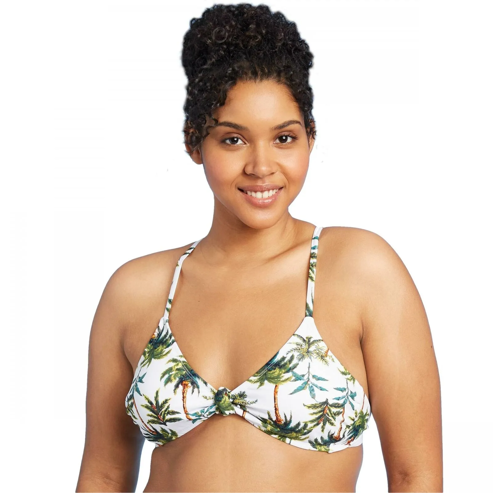 Xhilaration Women's Palm Knot Front Triangle Bikini Top